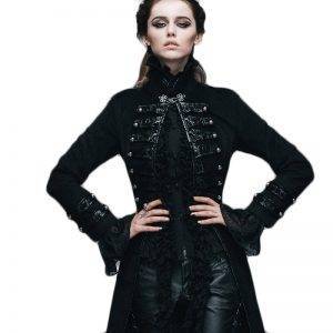Punk Gothic Women’s Victorian Jacket – Flocking Steampunk Slim Fit Gothtopia https://gothtopia.com