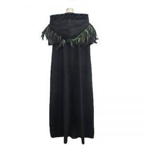 Gothic Dark Velvet Hooded Overcoats with Feather Shawl/ Cape Gothtopia https://gothtopia.com