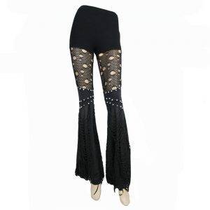 Gothic Flared High Waist Bodycon Long Pants High Quality XS-3XL Gothtopia https://gothtopia.com