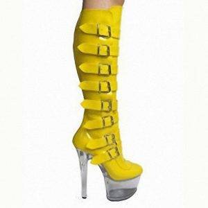 Ultra High Heels Knee-High Boots Punk Side Zipper Straps & Buckles – 5 Colors Gothtopia https://gothtopia.com