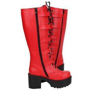 Gothic Punk Boots High Heels Good Treads – Black or Red – Sz: 3.5-16 Gothtopia https://gothtopia.com
