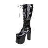Gothic Punk Motorcycle Boots High Heels Lolita Dress Party Pumps Sz: 3.5-16 Gothtopia https://gothtopia.com