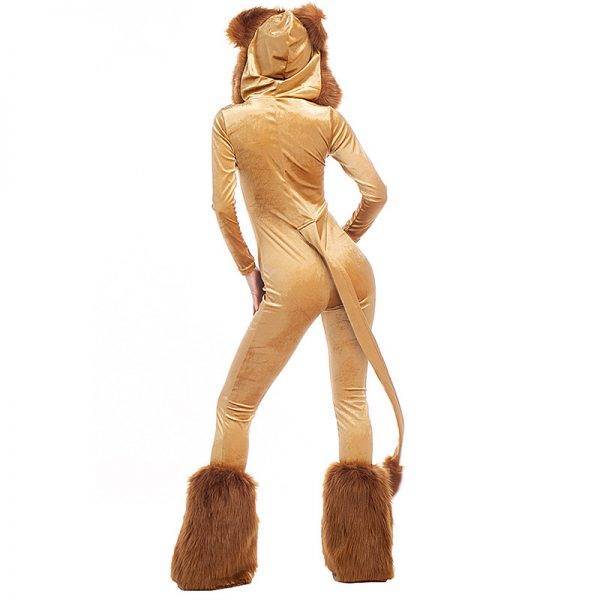 S-XL Adult Animal Cosplay Halloween Costumes Animal Party Cosplay Oz Cartoon Lion Plush Cartoon Lion King Lion Siamese Costume Gothtopia https://gothtopia.com