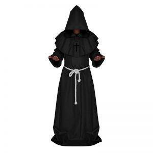 Mens Gothic Wizard Cosplay European Religious Priest Robe Costume Gothtopia https://gothtopia.com