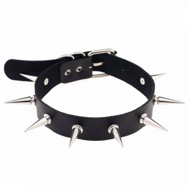 Sexy Punk Gothic Spike Choker PU Leather Jewelry Harajuku – 14 Color Choices Gothtopia https://gothtopia.com