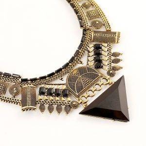 Gothic 4 Colors Vintage Necklace Personality Exaggerated Big Gem Punk Power Maxi Necklace Gothtopia https://gothtopia.com
