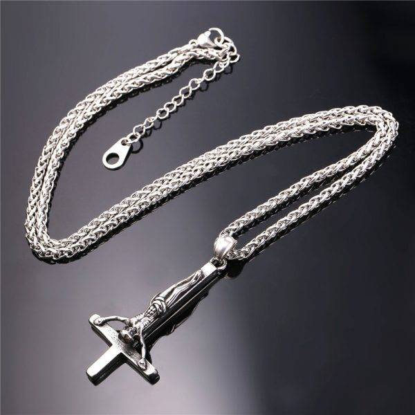 Unisex – Inverted Cross Necklace Gothic Satanic Jewelry Stainless Steel – 4 Color Choices Gothtopia https://gothtopia.com