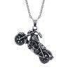 Vintage Gothic Ghost Rider Pendants Stainless Steel Motorcycle Pendant Necklace Gothtopia https://gothtopia.com