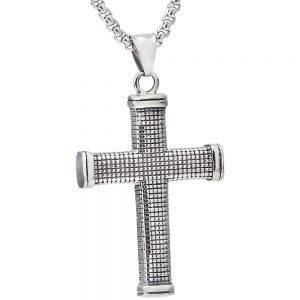 Stainless Steel Gothic Cross Pendant Necklace for Men Gothtopia https://gothtopia.com