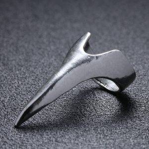 5 Pcs/lot Gothic Talon Nail Finger Claw Spike Rings Gothtopia https://gothtopia.com