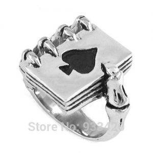 Claw Ace of Spades Poker Ring – Stainless Steel Jewelry Gothic Ring Gothtopia https://gothtopia.com