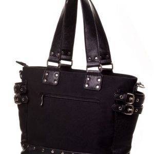 Fashion Women Lady Girls Handcuff Charm Gothic Punk Handbag Messenger Shoulder bag Black Cotton Gothtopia https://gothtopia.com