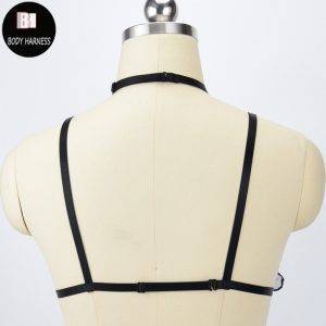 Gothic Fetish Rave Lace Body Harness Sexy Lingerie Suspender Belt Harness Bra Gothtopia https://gothtopia.com