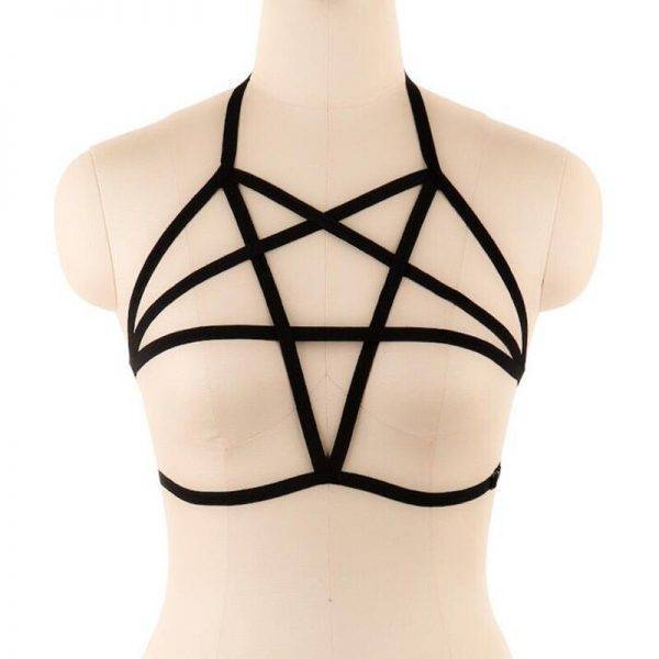 Gothic Black Harness Cage – Exotic Sexy Bondage Cosplay Nightwear Bra Gothtopia https://gothtopia.com