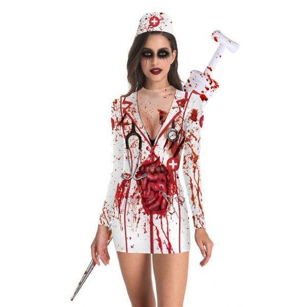 New Halloween Cosplay Scary Costume Mini Dress – Bodysuit Party Dress – 7 Patterns Gothtopia https://gothtopia.com