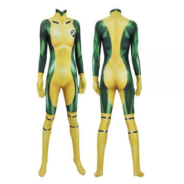 X-MEN Anna Marie Rogue Cosplay Costume Zentai Bodysuit Jumpsuits – Halloween Adults/Kids Gothtopia https://gothtopia.com