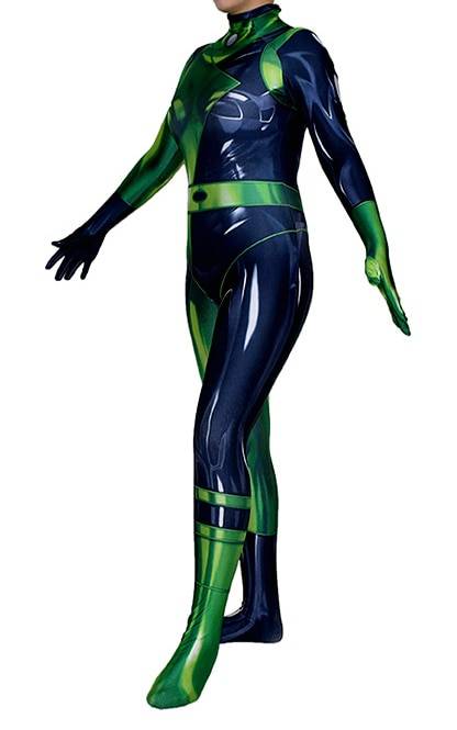 Super Villain Kim Possible Shego Halloween Costume Lycra Spandex Adults/Kids Gothtopia https://gothtopia.com