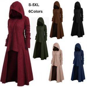 S-5XL Hooded Dress Middle Ages Renaissance Halloween Hunter Archer Cosplay Costumes Hoodie Gothtopia https://gothtopia.com