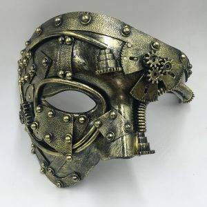 Steampunk Phantom Masquerade Cosplay Mask – Ball Half Face Halloween Party Costume Props Gothtopia https://gothtopia.com