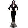 Morticia Addams Family Costume Sexy Mermaid Lace Dress – Gothic Style Long Sleeves Dress Gothtopia https://gothtopia.com