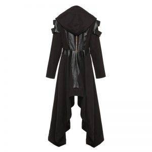 Unique Female Casual Black Long Coat – Gothic -Plus Size S-5XL Slim Hooded Overcoat Gothtopia https://gothtopia.com