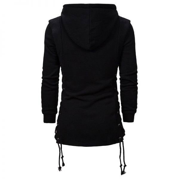 Casual Solid Long Sleeve Dark Hooded Loose Jacket/Coat – Grey/Black M-2XL Gothtopia https://gothtopia.com