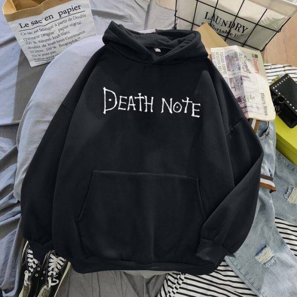 Women’s Gothic “Death Note” Oversized Hoodie – Black/White/Grey S-3XL Gothtopia https://gothtopia.com