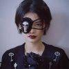 Gothic Black Style Eye Mask Blindfold for Girl White Skull Lace Eye Bandage Gothtopia https://gothtopia.com