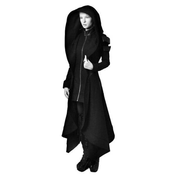 S-5XL Bandage Back Women’s Vintage Steampunk Victorian Gothic Coat with Lace Trim Gothtopia https://gothtopia.com