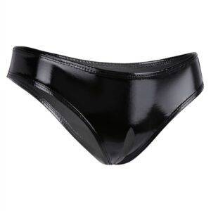 Black High-cut Crotchless G-String Panties Ladies Briefs Sexy Lingerie S-XL Gothtopia https://gothtopia.com