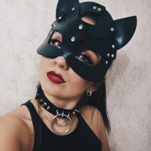 Leather Rivet Ears Cat Masks – Goth Sexy Cosplay Mask For Woman Gothtopia https://gothtopia.com