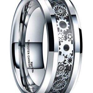 Stainless Steel Titanium Mechanical Gear SteamPunk Rings for Men or Women Gothtopia https://gothtopia.com