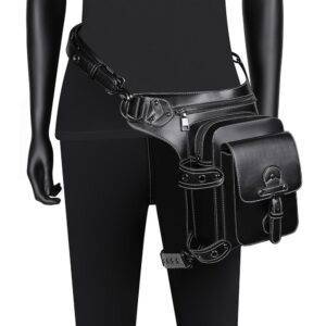 Gothic Punk Steampunk Drop Leg Waist Bags – Motorcycle Hip Belt Pack Multifunction & Crossbody Gothtopia https://gothtopia.com