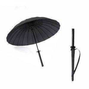 Creative Long Handle Large Windproof Samurai Sword Umbrella Japanese Sun Rain Straight Umbrella Gothtopia https://gothtopia.com