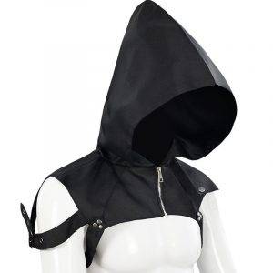 Gothic Punk Hood Cape Cowl Scarf Halloween Hat Adult Cosplay Assassin Witch Costume Gothtopia https://gothtopia.com