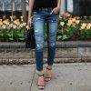 Vintage Ripped Jeans Women Pleated Elastic Streetwear Fashion Biker Denim Jeans Gothtopia https://gothtopia.com
