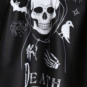 Gothic Women Skull Graphic Padded High Waist Casual Tankini Swimwear Gothtopia https://gothtopia.com
