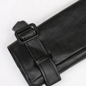 Spring Autumn Luxury Elegant Double Breasted Long Black Soft Faux Leather Trench Coat M-7XL Gothtopia https://gothtopia.com