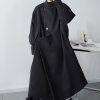 New Gothic Asymmetric Loose Autumn Winter Korean Style Trench Cloak Coat Gothtopia https://gothtopia.com