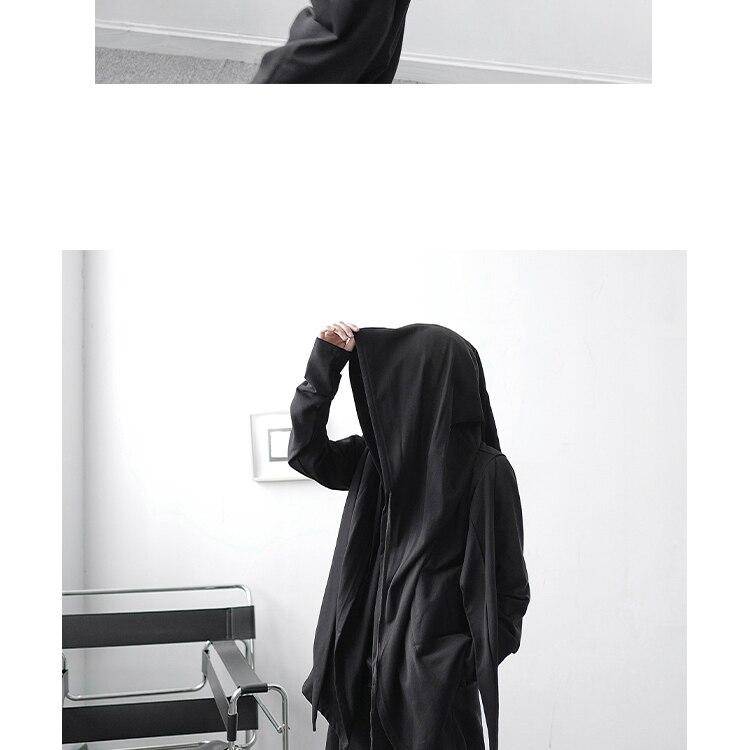 New Slim Gothic dark hoodie fashion casual niche design bomb street handsome jacket