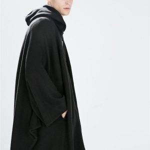 Men’s Large Size Gothic Hooded Large Size Cloak Trench Coat Gothtopia https://gothtopia.com