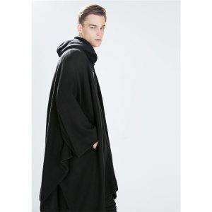 Men’s Large Size Gothic Hooded Large Size Cloak Trench Coat Gothtopia https://gothtopia.com