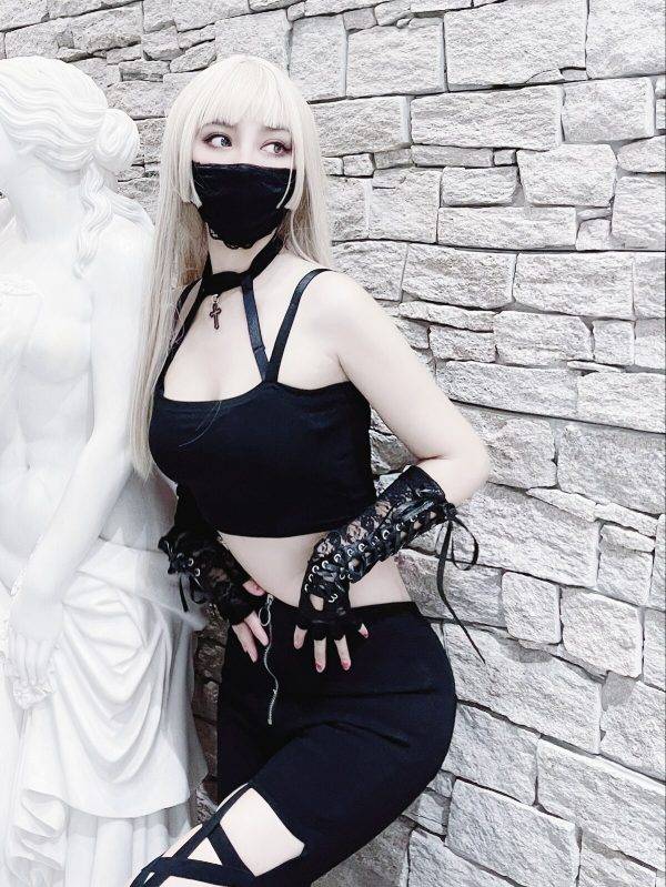 Summer Gothic Street Chic Sexy Club Punk Black Backless Tank Tops Fashion Crop Tops Gothtopia https://gothtopia.com