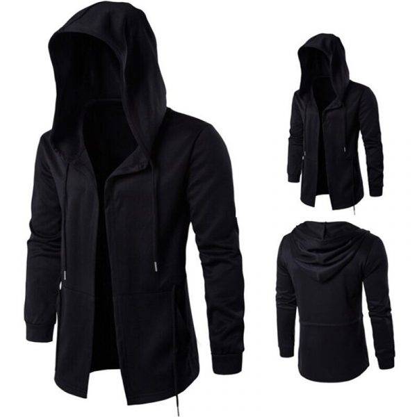 Men’s New Spring Dark Long Cloak Hip Hop Mantle Long Sleeve Windbreaker Hooded Coat M-5XL Gothtopia https://gothtopia.com