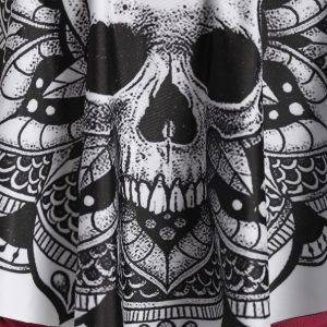 High Waisted Plus Size Tankini Crop Lattice Skull Print Swimwear L-5XL Gothtopia https://gothtopia.com