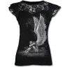 Plus Size Goth Graphic Lace T Shirts for Women Gothic Clothing Black Grunge Punk Tees Ladies Y2k Short Sleeve Tops Summer Tshirt Gothtopia https://gothtopia.com