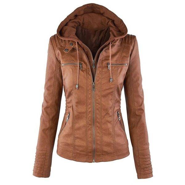 2021 New Women Autumn jacket Winter Faux Leather Jackets women Coats Lady Black PU Zipper Motorcycle jakcet gothic Gothtopia https://gothtopia.com