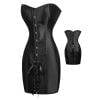 Special Long Waist Corsets and Bustiers Gothic Clothing Black Polyester Corset Dress Spiked Waist Shaper Corset Plus Size 30 Gothtopia https://gothtopia.com