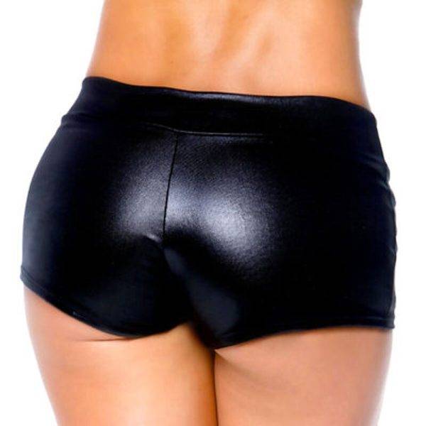 Black Sexy Faux Leather Shorts Women Gothic Shorts Low Waist Booty Shorts Summer Hot Shorts Hole Ladies Night Club Dance Shorts Gothtopia https://gothtopia.com