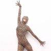 Leopard Zentai Bodysuit With Crotch Zipper Cosplay Full Body Suit For Women Full Coverage Catsuit Hood See Through Stage Costume Gothtopia https://gothtopia.com